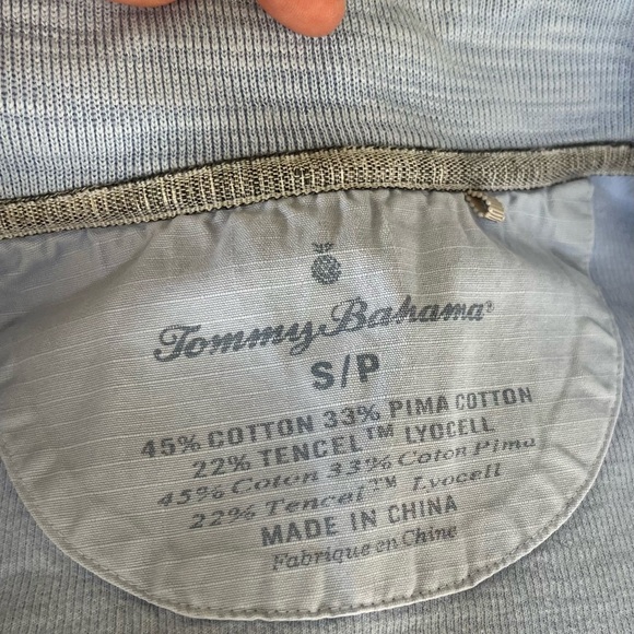 Tommy Bahama Blue Half-Zip Short Sleeve Sweatshirt Dress with Pockets - Size S - Picture 6 of 6